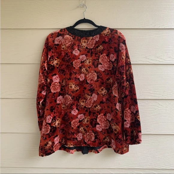 Johnny Was Billie Kimono cardigan Medium Floral Velvet tassel Sequins Blazer - Picture 5 of 12